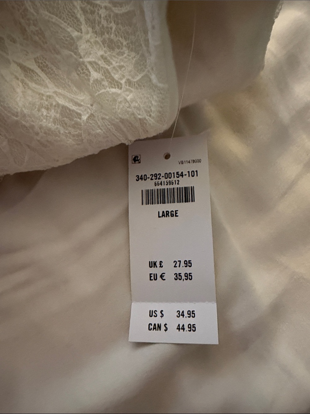 BNWT HOLLISTER White Lace Tie-Front Cami Top - Women - Picture 8 of 8